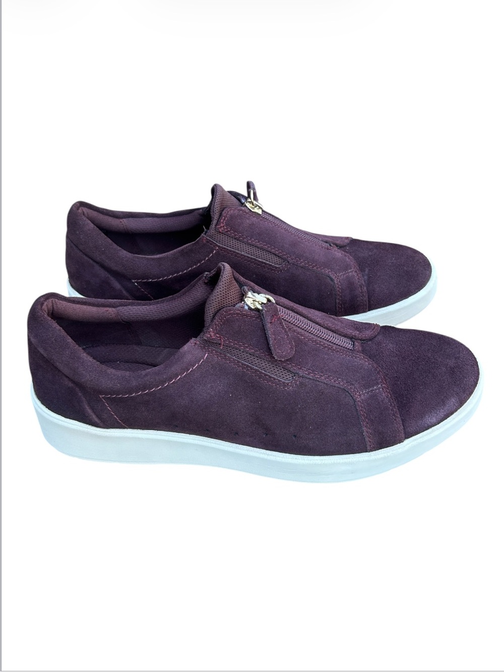 Clarks Layton Rae Burgundy Suede Sneakers Women’s Size 11